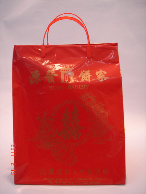 Hard loop handle shopping bag