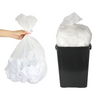 Multipurpose 8 Gallon White Flat Trash Garbage Bag Rubbish Bin Plastic Disposable Garbage Bag with Ties