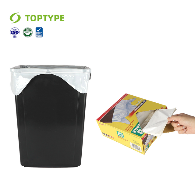 White 13 Gallon PE Garbage Bags