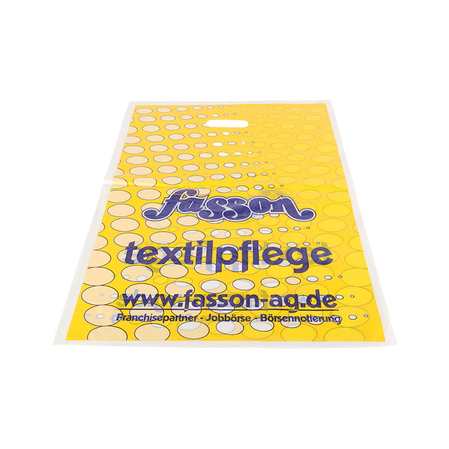 Die Cut Plastic Branded Shopping Plastic Carrier Bags With Logo
