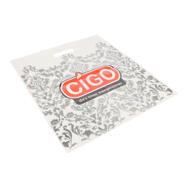  Plain Plastic Die Cut Handle Shopping Bag